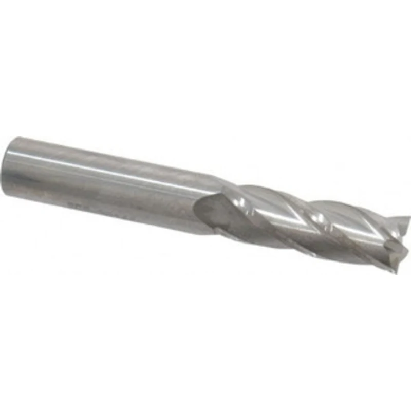 KYOCERA SGS 23/64, 1 LOC, 3/8 Shank Diam, 2-1/2 OAL, 4 Flute, Solid Carbide Square End Mill Single End, Uncoated, Spi...